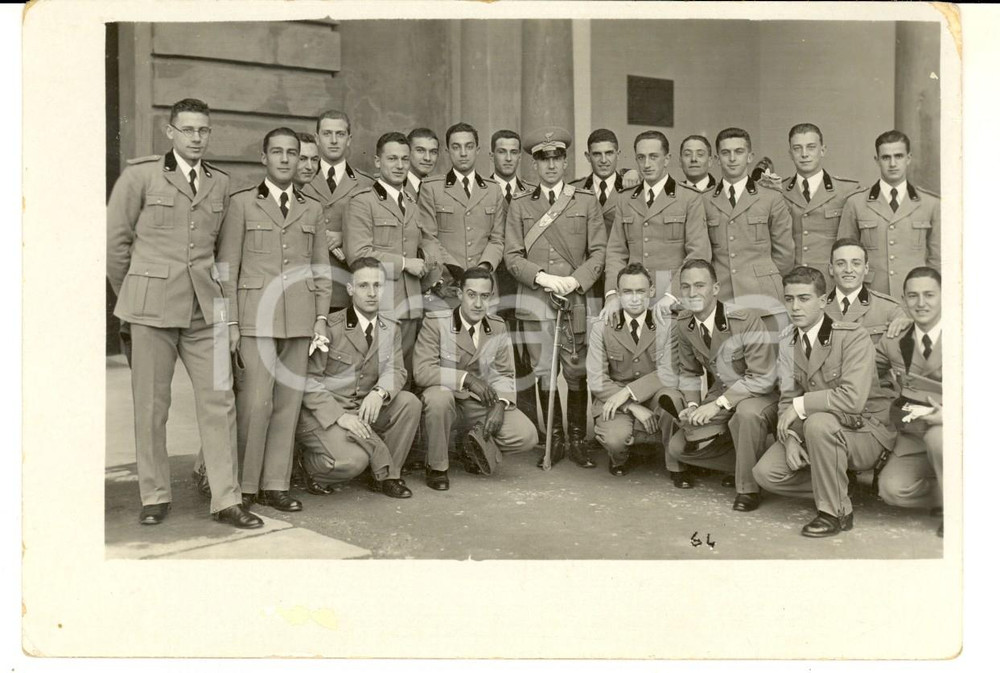 Fotografia d epoca originale 1965 ca ESERCITO ITALIANO Foto di gruppo ufficiali di artiglieria 15x10 cm 1