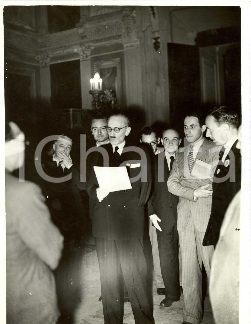 Fotografia d epoca originale 1938 MILANO Gian Giacomo GALLARATI SCOTTI riceve industriali inglesi Fotografia 1