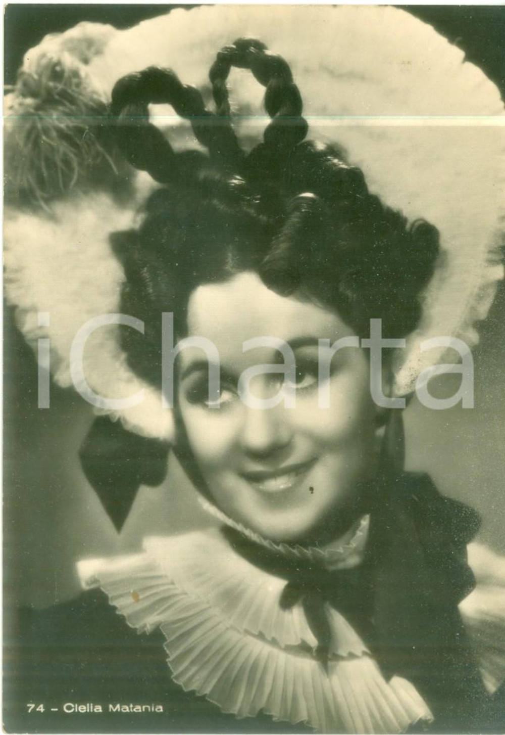 Fotografia d epoca originale 1942 CINEMA Attrice Clelia MATANIA in abito western Cartolina FG NV 1