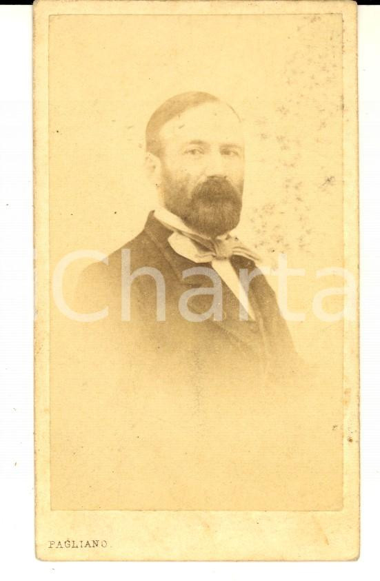 Fotografia d epoca originale 1860 MILANO  Ritratto del patriota Ferdinando COLETTI  Foto PAGLIANO CDV 1