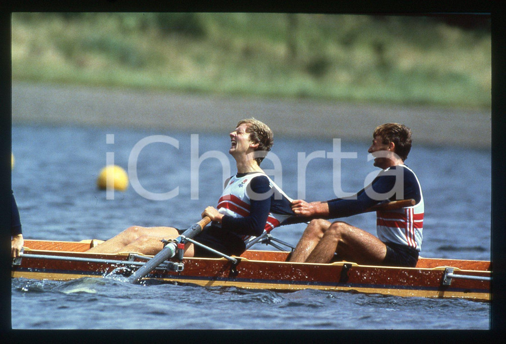 35mm vintage slide* 1986 COMMONWEALTH GAMES - ROWING - England LM4 Gold Medal