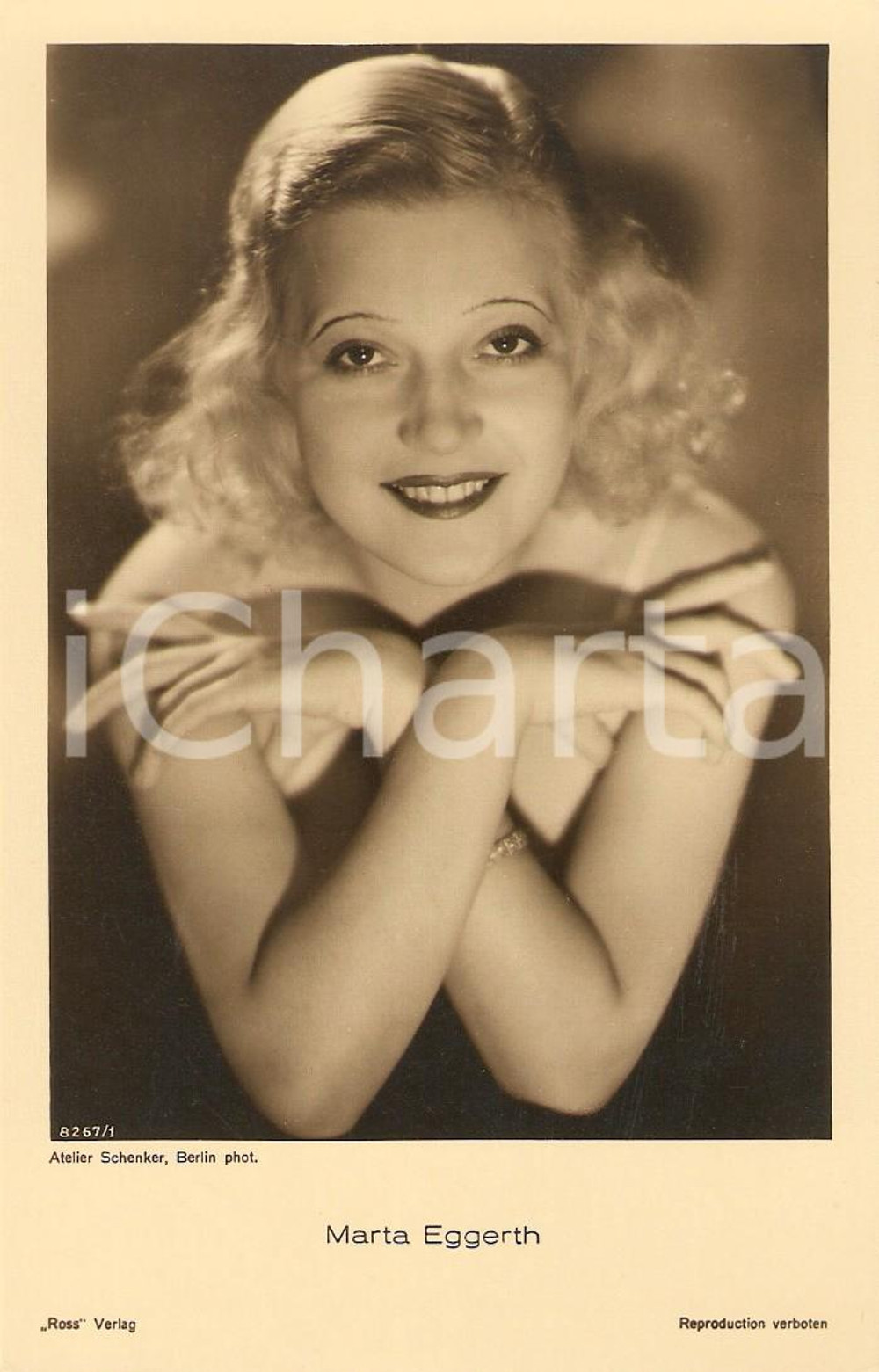 Cartolina originale da collezione 1930 ca CINEMA Actress Marta EGGERTH Portrait Cartolina FP NV 1