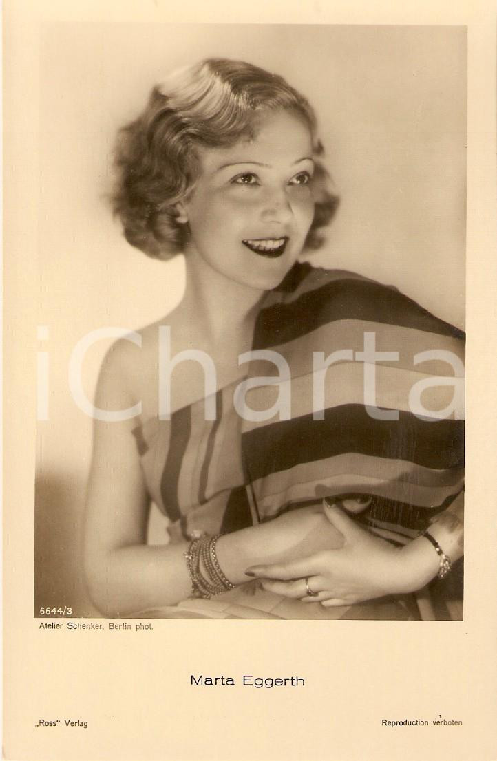 Cartolina originale da collezione 1935 ca CINEMA Actress Marta EGGERTH Portrait Cartolina FP NV 1