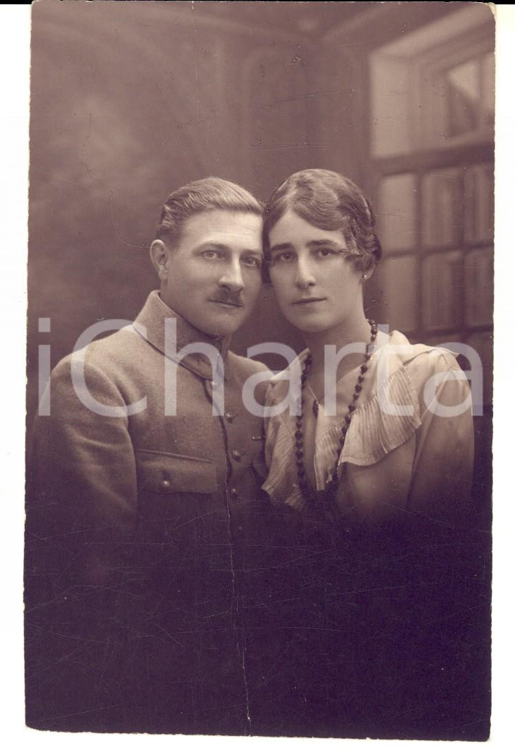 Fotografia d epoca originale 1918 FRANCIA Ritratto di Alfred e Jeanne JACQUEMIN Fotografia DANNEGGIATA FP 1