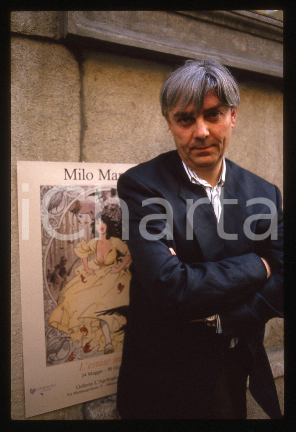 35mm vintage slide* 1990ca MILANO Milo MANARA Mostra di L'ESTATE INDIANA (4)
