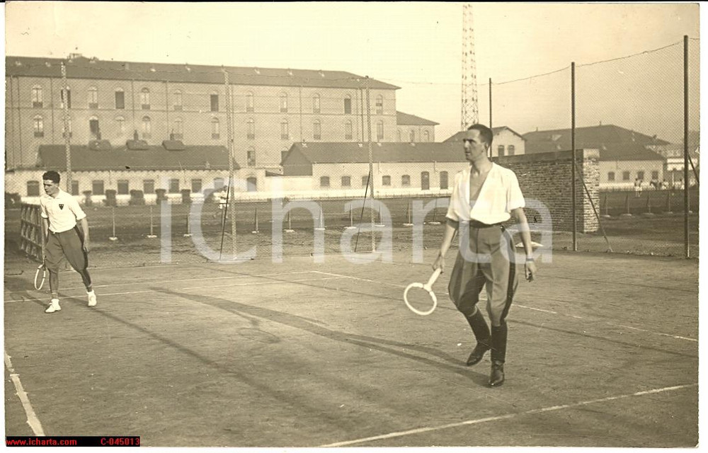 Cartolina originale da collezione 1925 UMBERTO DI SAVOIA giocatore tennis 92° fanteria Torino 1