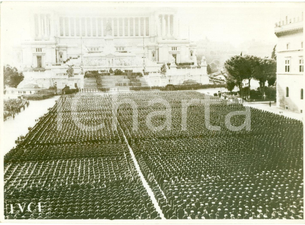 Fotografia d epoca originale 1937 ROMA XIV anniversario Milizia Volontaria MVSN al MILITE IGNOTO Fotografia 1