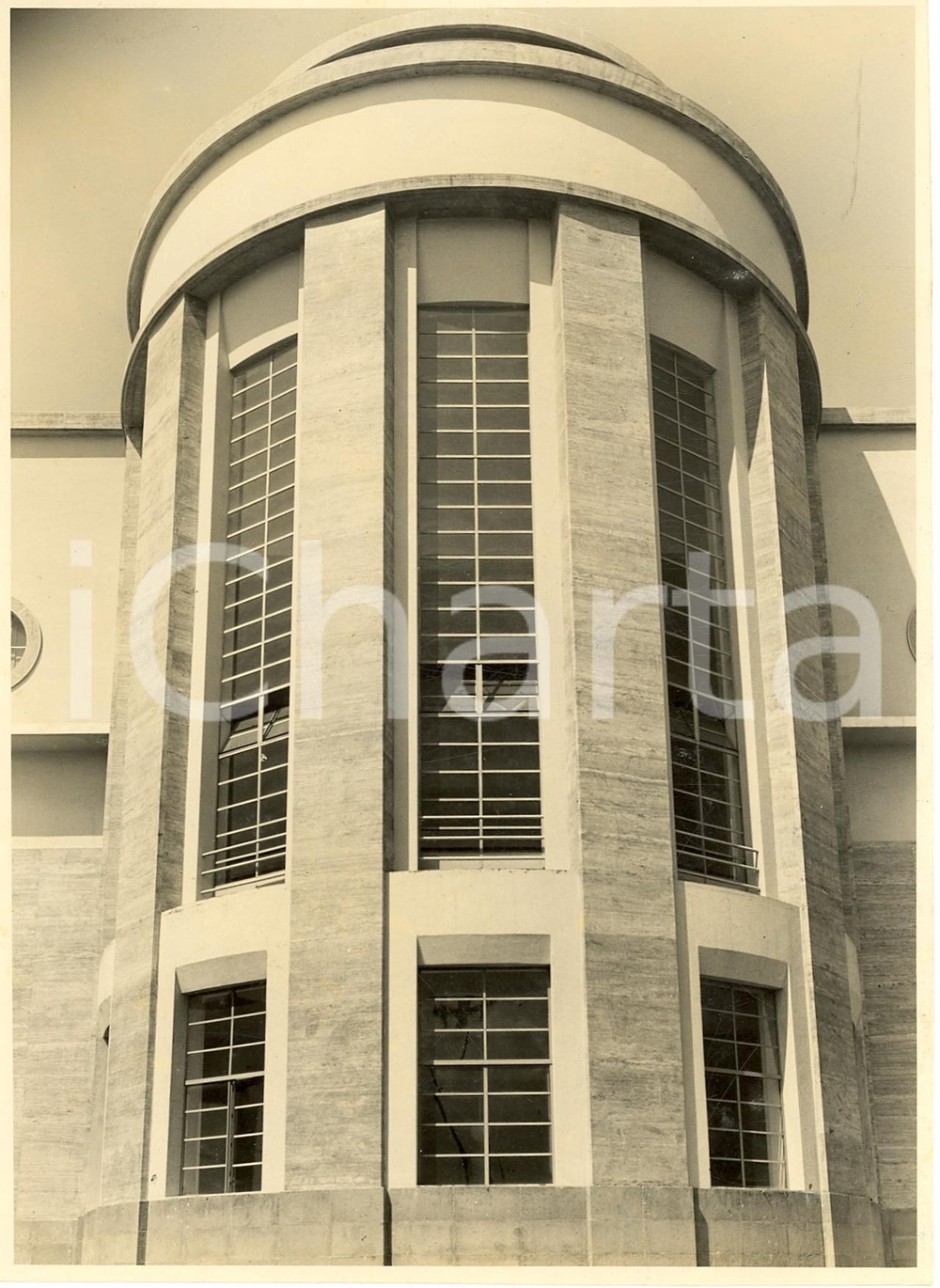 Fotografia d'epoca originale 1936 NAPOLI Particolare Stazione Marittima verso mare 1