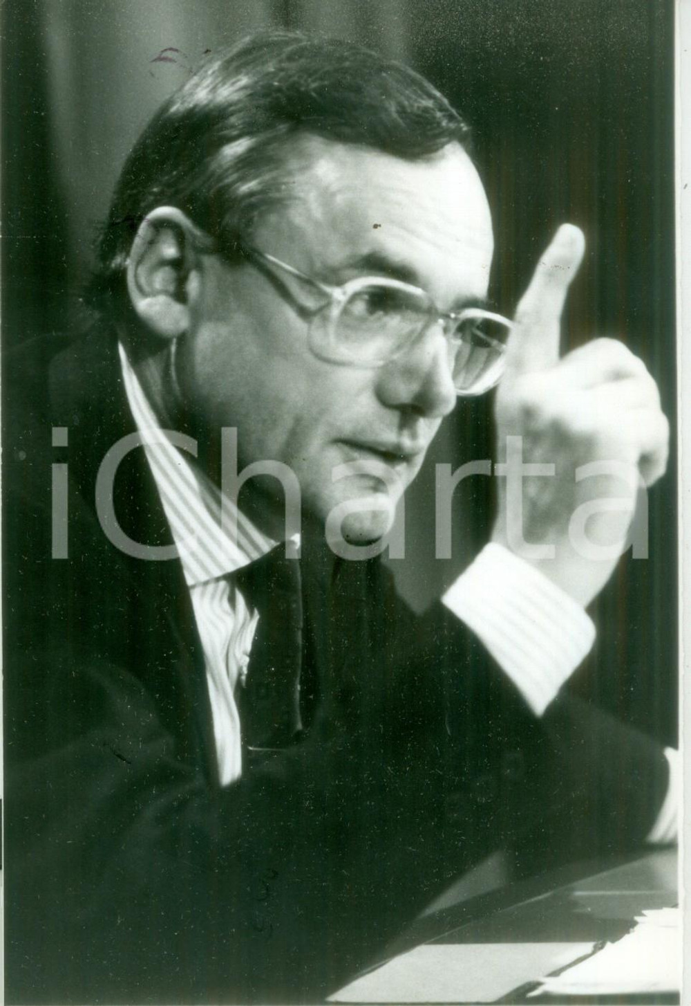 Fotografia d epoca originale 1988 PARIS Jacques BARROT Segretario C.D.S. al Club de la Presse Fotografia 1