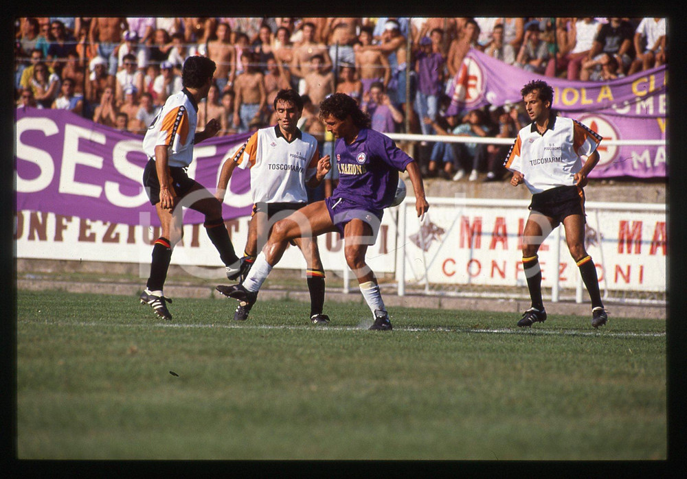35mm vintage slide* 1989 CALCIO - FIORENTINA vs POGGIBONSI - Roberto BAGGIO