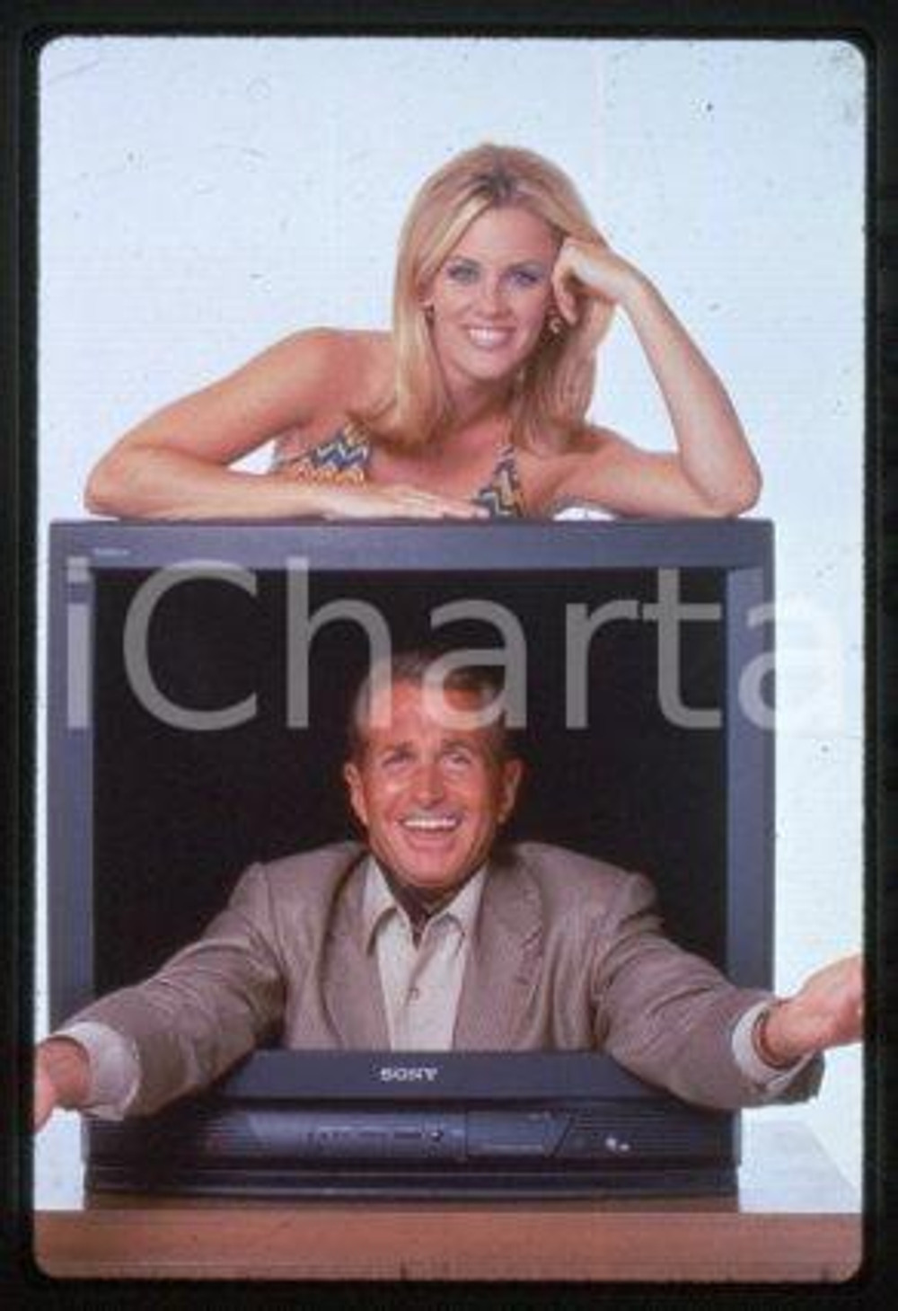 35mm vintage slide* 1997 TV Series "THE JENNY McCARTHY SHOW" George HAMILTON (3)