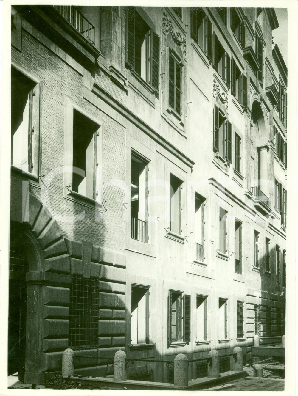 Fotografia d epoca originale 1932 ROMA Palazzo Cassa Nazionale Infortuni posteriore Arch. Armando BRASINI 1
