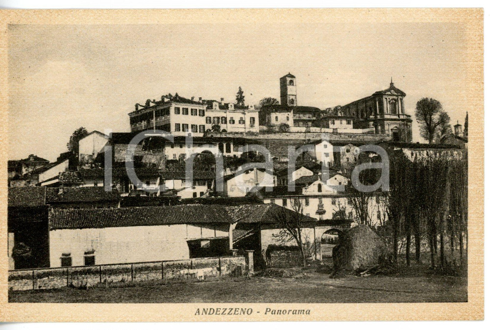 Cartolina originale da collezione 1949 ANDEZENO TO Veduta panoramica del paese Cartolina VINTAGE  FP VG 1