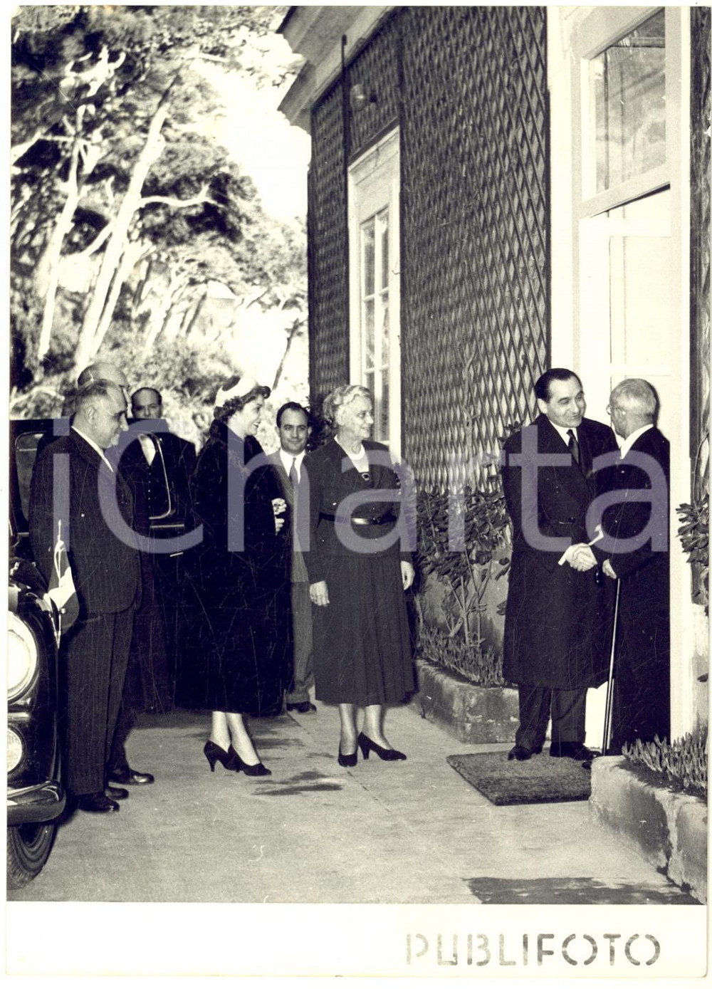 1955 NAPOLI Villa Rosebery - Luigi EINAUDI riceve Pierre MENDÈS FRANCE - Foto