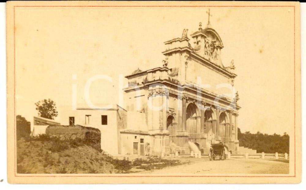 Fotografia d epoca originale 1870 ca ROMA Fontana dell Acqua Paola Foto seriale VINTAGE 10x6 cm 1