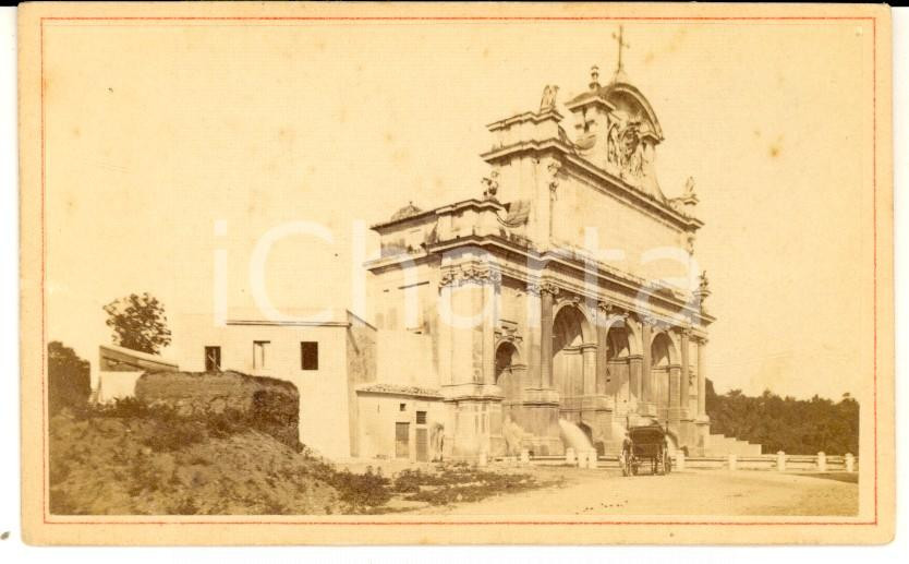 Fotografia d epoca originale 1870 ca ROMA Fontana dell Acqua Paola Foto VINTAGE 10x6 cm 1