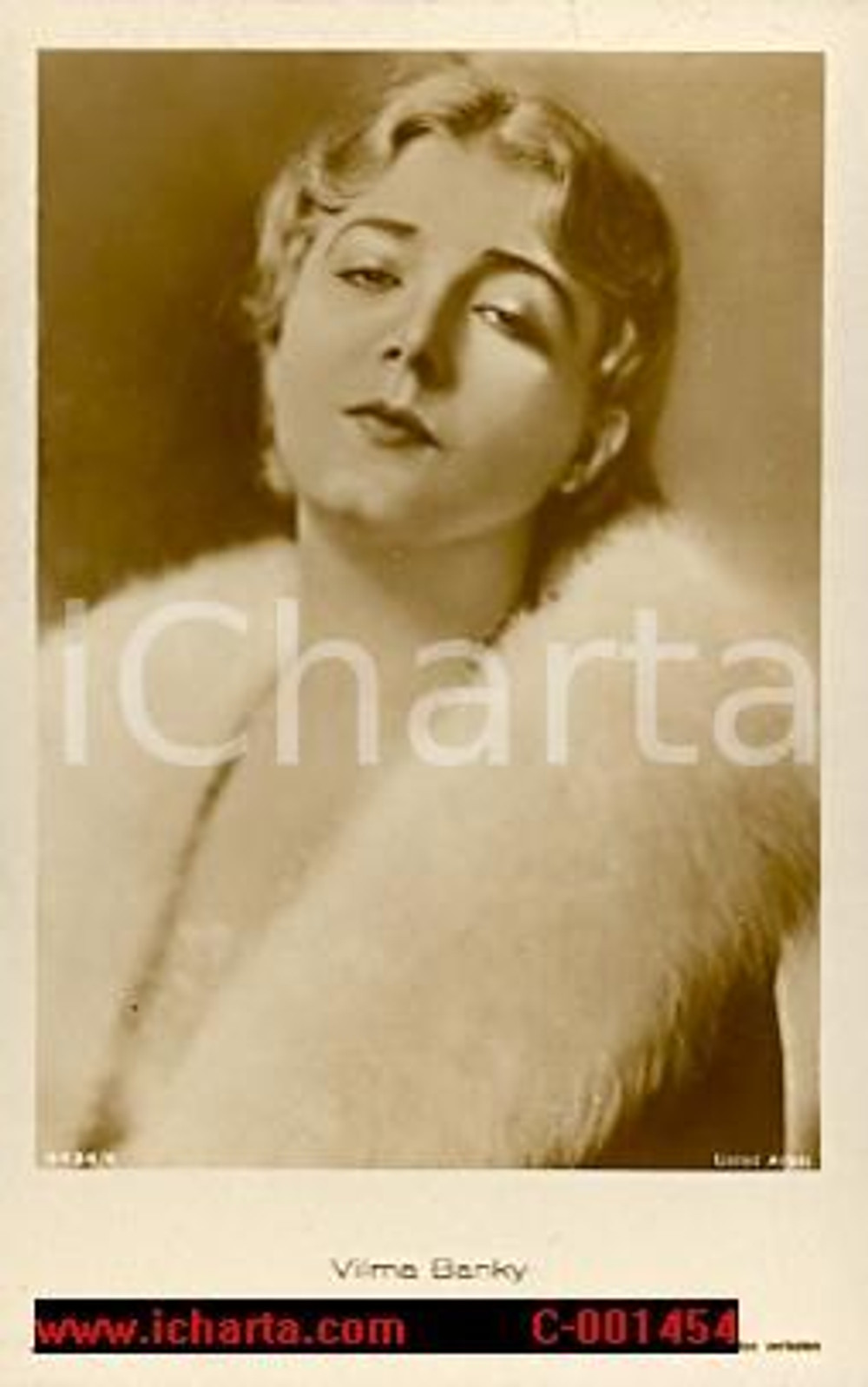 Cartolina originale da collezione 1929 VILMA BANKY Cartolina UNITED ARTIST FP Viaggiata 1