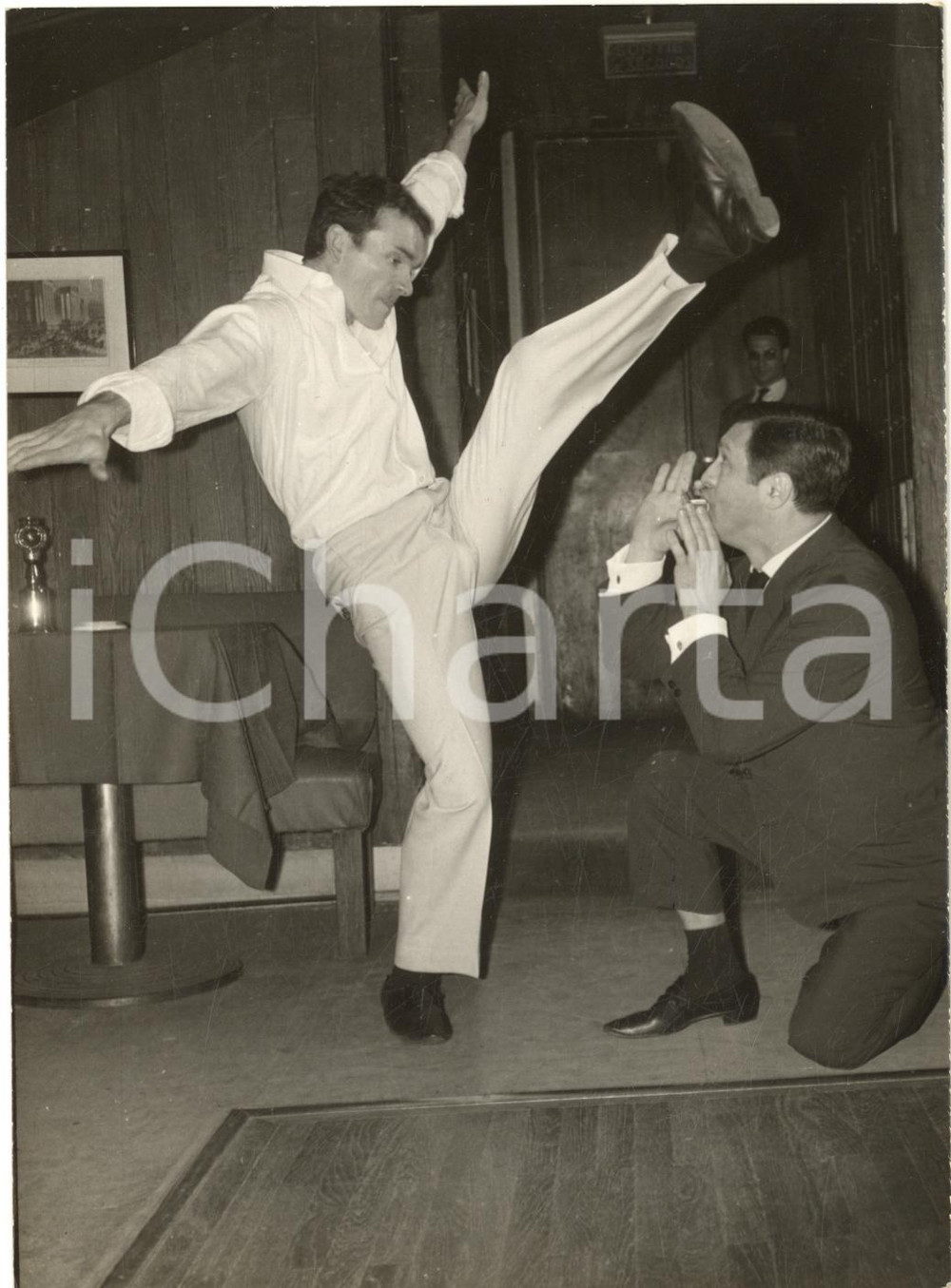 1962 PARIS Dany KANE avec Michel GHASTY au départ du marathon de twist - Photo