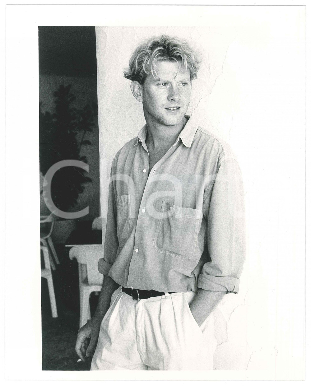 Fotografia d epoca originale 1985 ca CINEMA James WILBY Ritratto dell attore  Foto 20x25 cm 8 1