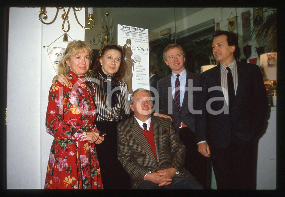 35mm vintage slide* 1989 MILANO Roberto CHEVALIER Corrado OLMI Ileana GHIONE (8)