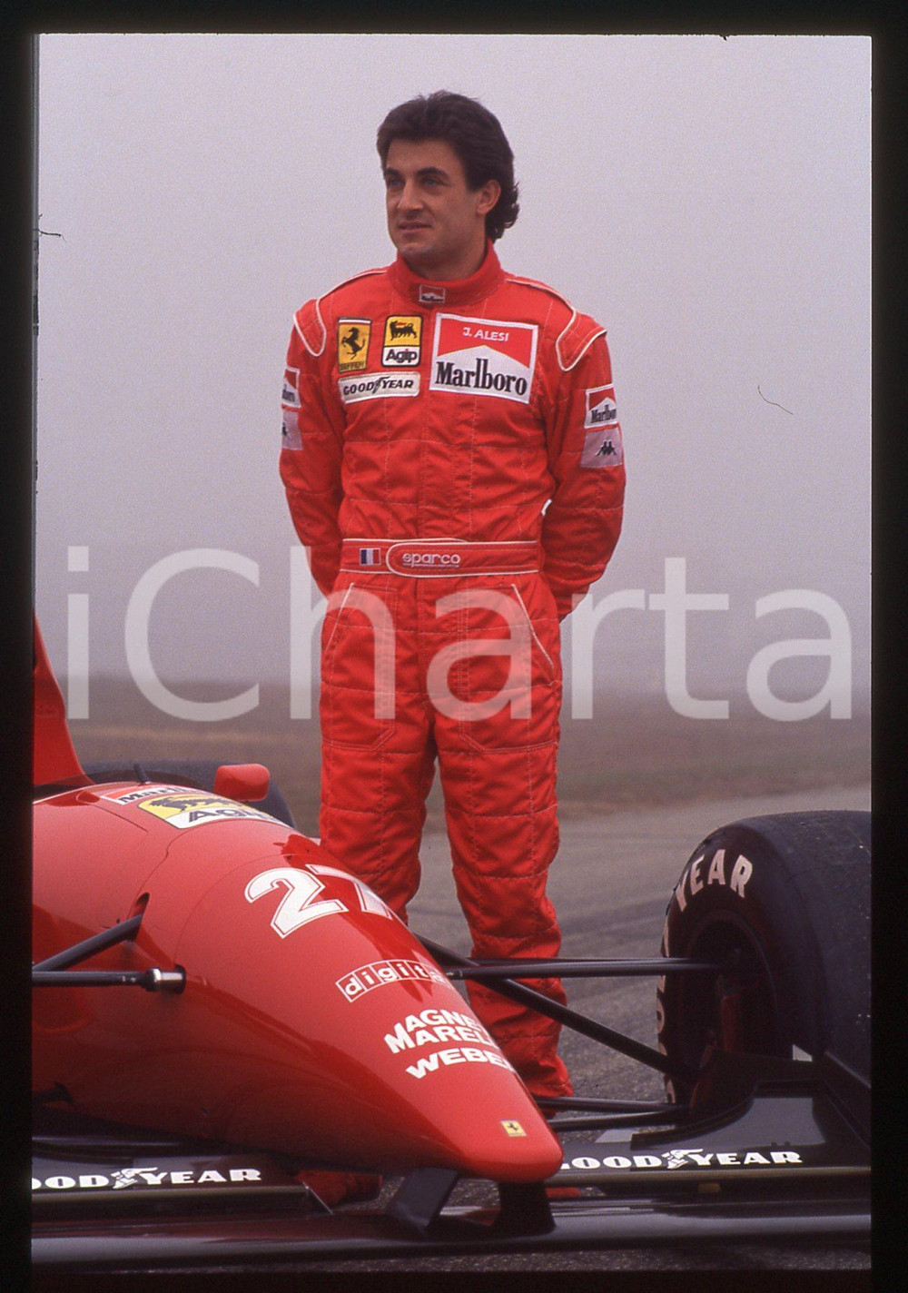 35mm vintage slide* 1992 FIORANO Jean ALESI con FERRARI F92A (3)