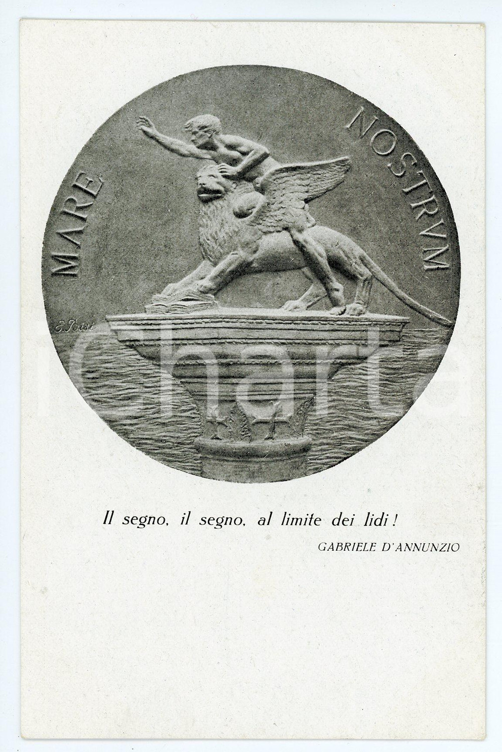 1915 ca WW1 - MARINA ITALIANA Mare nostrum - Artista Emilio BISI Cartolina FP NV  Cartolina postale d'epoca, non viaggiata. FAIR/discreto Lievi smussature agli angoli Formato: FP originale e autentica 1