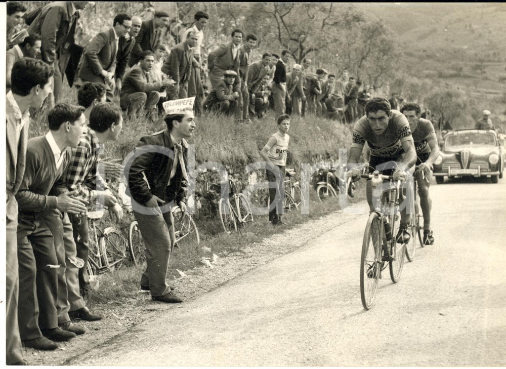 1957 GIRO D'ITALIA 11^ tappa SIENA-MONTECATINI Guido CARLESI Mario TOSATO *Foto