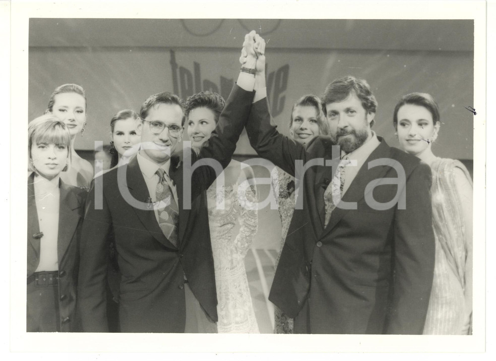 1990 ca TELEMIKE I campioni Giulio MARLIA e Antonio CAVA *Foto VINTAGE 24x18cm