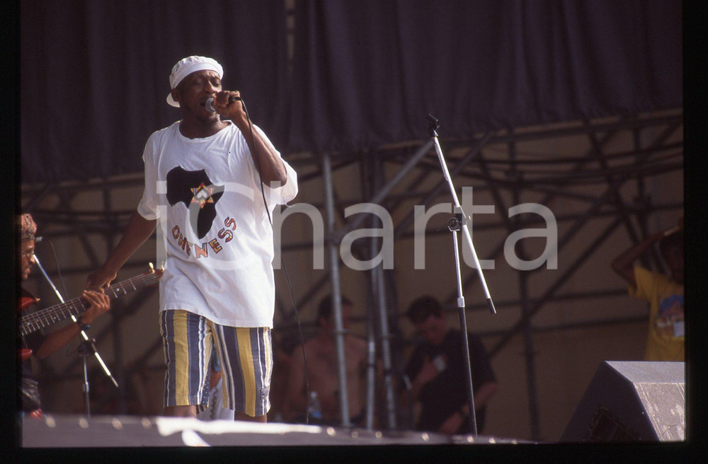 35mm vintage slide* 1990ca ITALIA - MUSICA Jimmy CLIFF durante un'esibizione 7