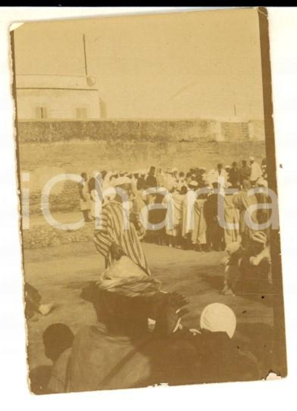 Fotografia d epoca originale 1916 CASABLANCA MAROC Una cerimonia all aperto Foto VINTAGE 4x6 cm 1