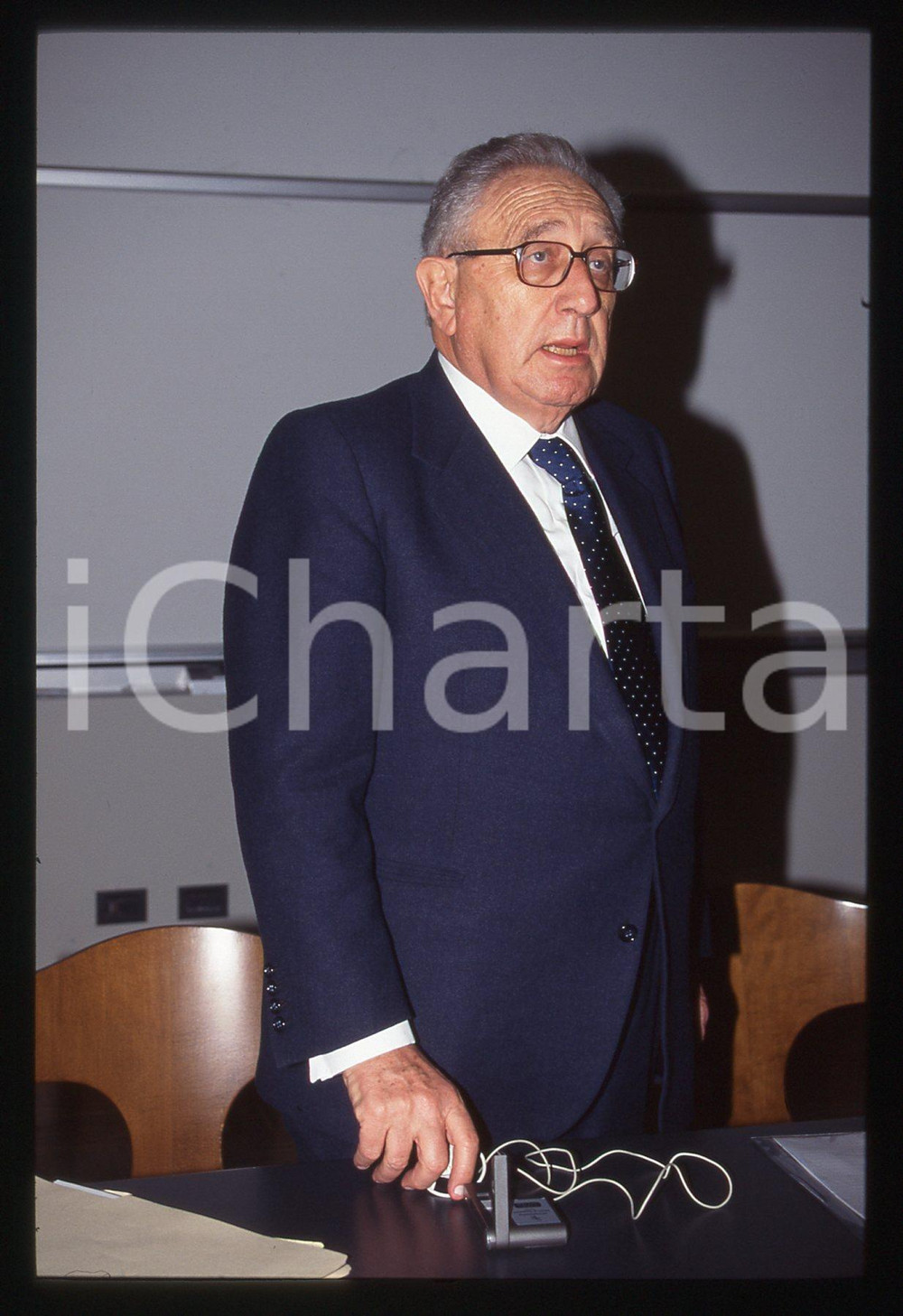 Fotografia d epoca originale 35mm vintage slide 1995 ca ITALIA Henry KISSINGER  Ritratto del politico USA 7 1