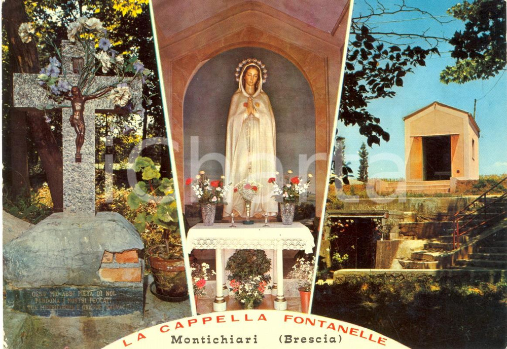Cartolina originale da collezione 1981 MONTICHIARI (BS) Cappella FONTANELLE Vedutine *Cartolina VINTAGE FG VG 1