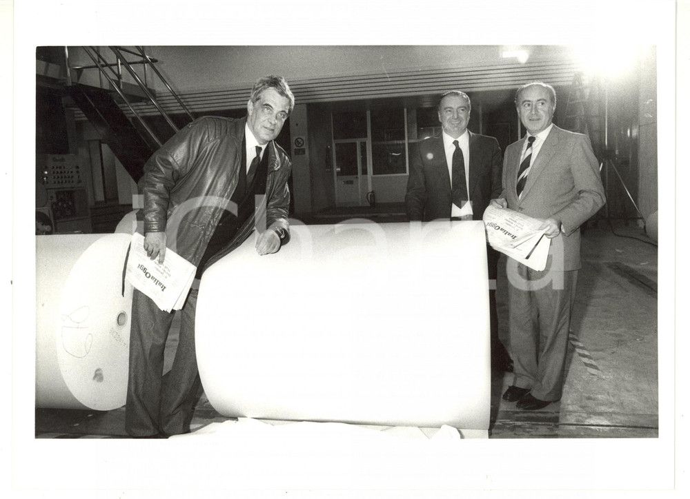 1985 MILANO Italia Oggi - Pietro ANGELI con Francesco ZUZIC - Foto 24x18 cm