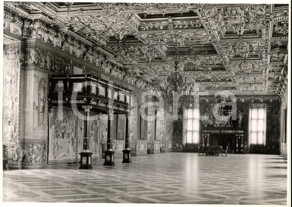 Fotografia d epoca originale 1980 FREDEIKSBORG DK Interno del castello  Sala dei Cavalieri Foto ARTISTICA 1