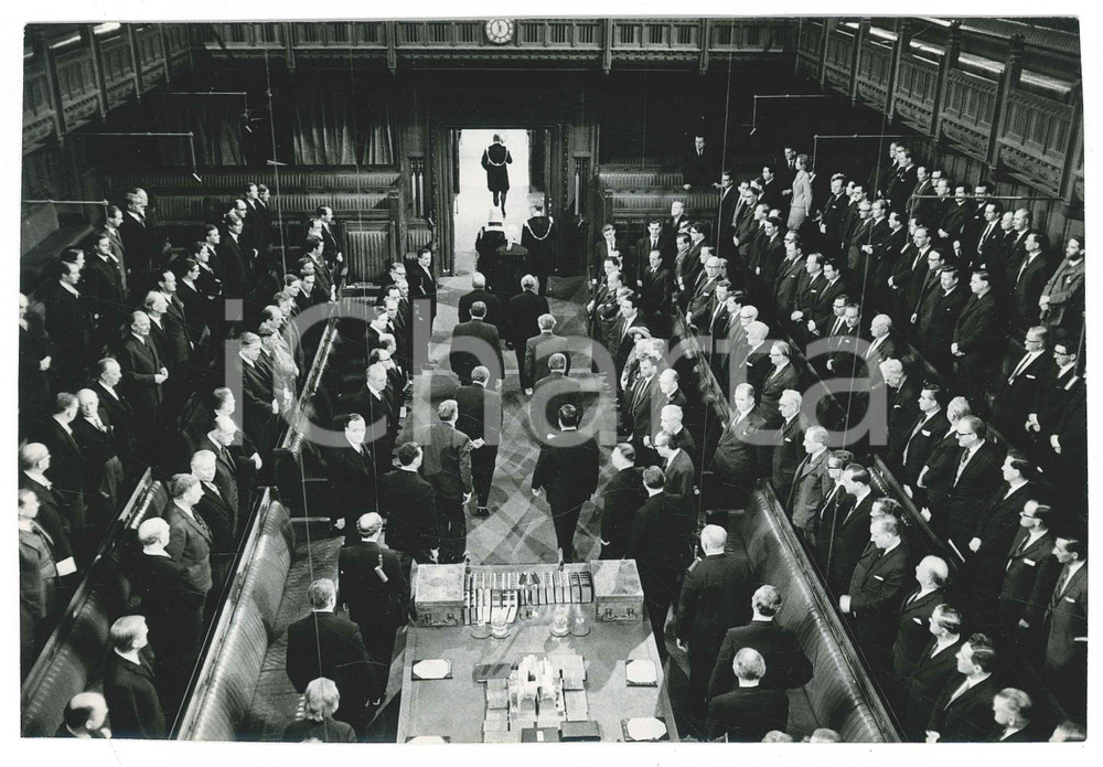 Fotografia d epoca originale 1966 LONDON State Opening of Parliament  House of Commons Photo 21x14 cm 1