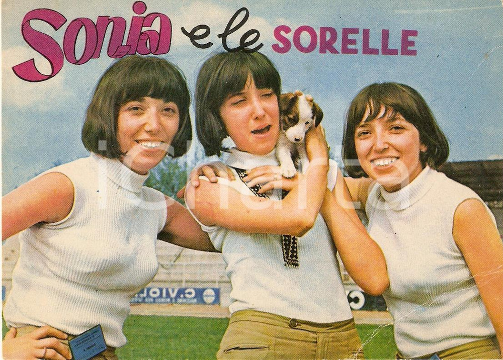 Cartolina originale da collezione 1960 ca trio canoro SONIA E LE SORELLE FG NV 1