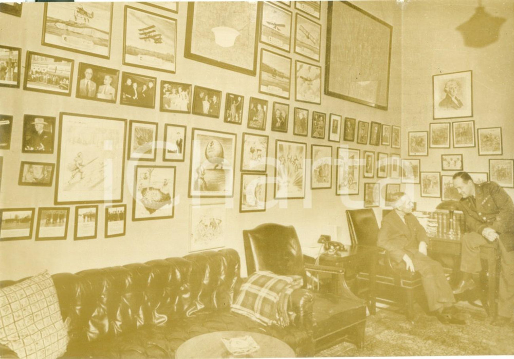 Fotografia d epoca originale 1945 WASHINGTON USA Presidente Harry TRUMAN con Harry J. VAUGHAN Fotografia 1