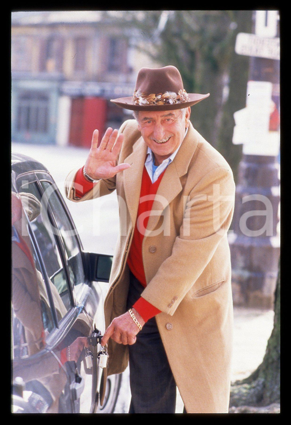 Fotografia d epoca originale 35mm vintage slide 1990ca FRANCIA CIRCO Achille ZAVATTA Ritratto dell artista 4 1