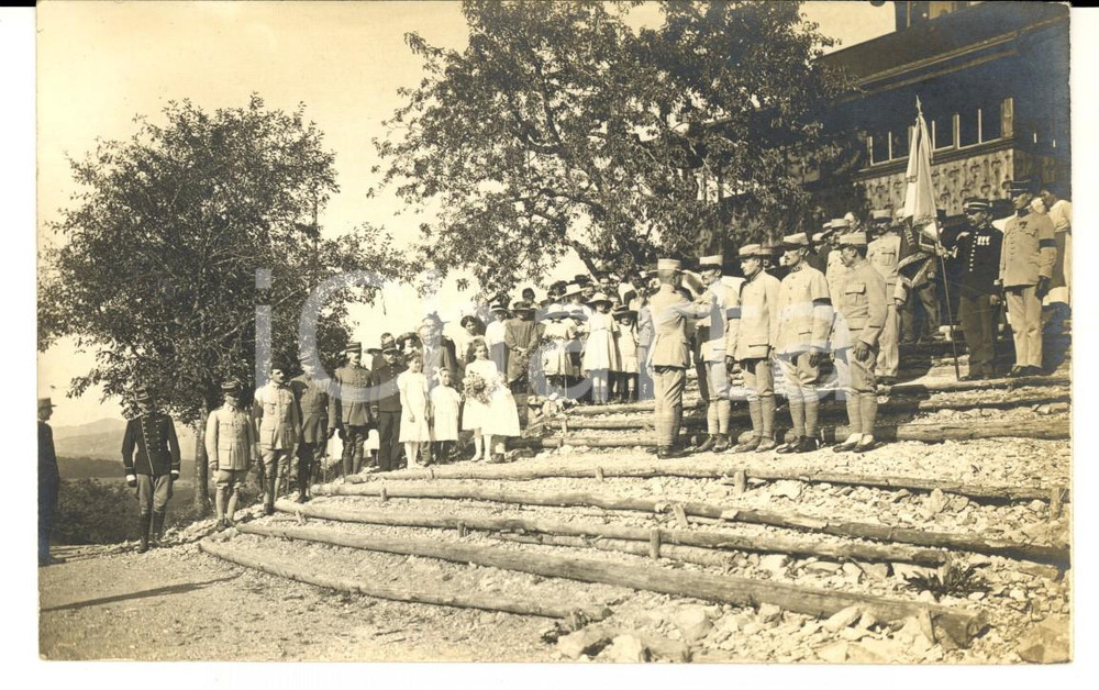 Fotografia d epoca originale 1920 ca FRANCIA Cerimonia di decorazione di eroi di guerra Fotografia FP 1