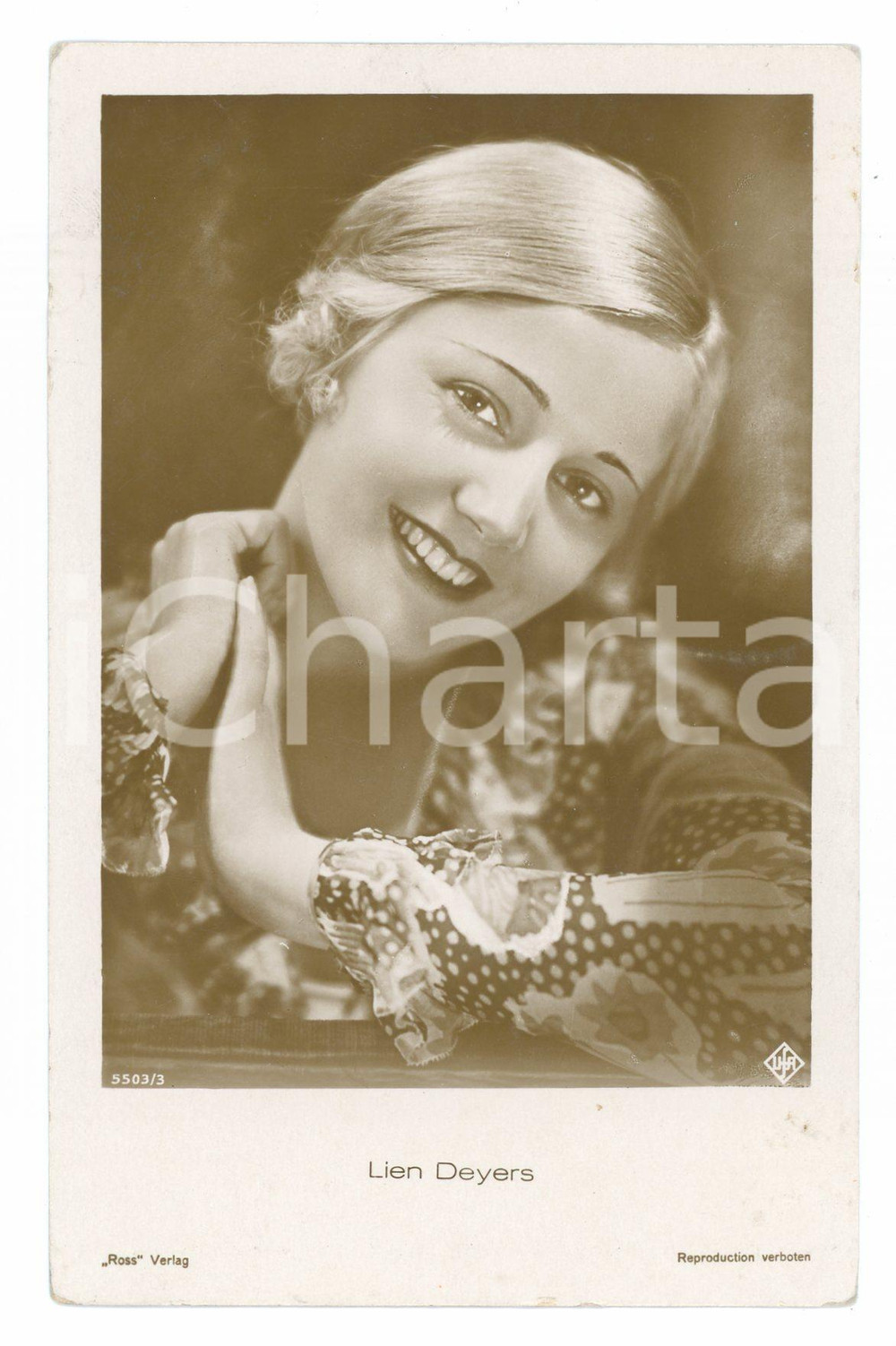 Cartolina originale da collezione 1930 LIEN DEYERS Actress - Cartolina UFA Universum Film AG FP NV 1