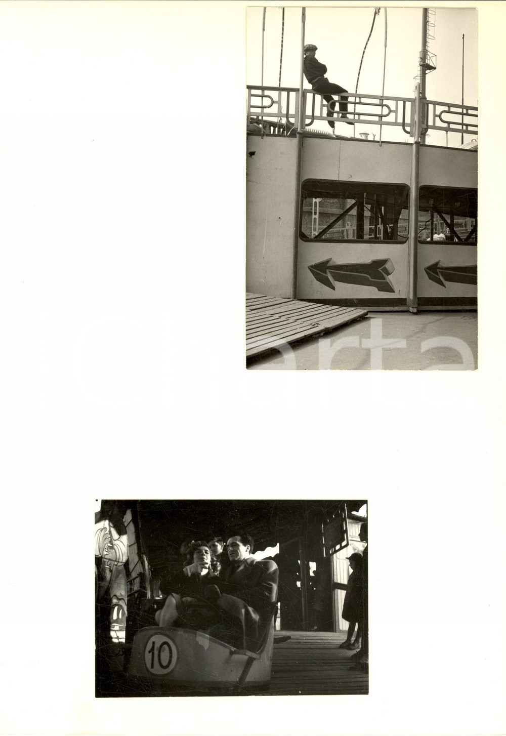 Fotografia d epoca originale 1957 MILANO Una giornata alle giostre Lotto 2 fotografie ARTISTICHE 1