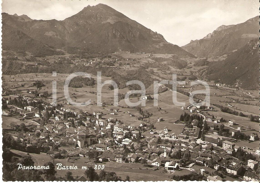 Cartolina originale da collezione 1955 ca BARZIO LC Panorama del paese Cartolina FG NV 1
