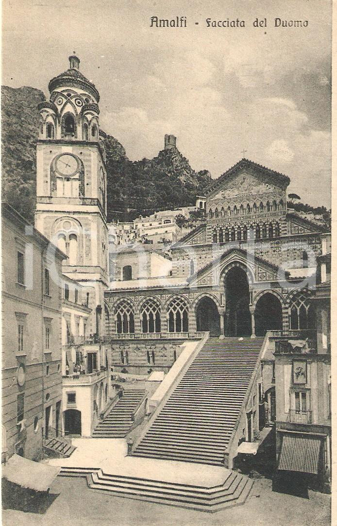 Cartolina originale da collezione 1925 ca AMALFI SA Duomo Cattedrale di SANT ANDREA  Facciata Cartolina FP NV 1