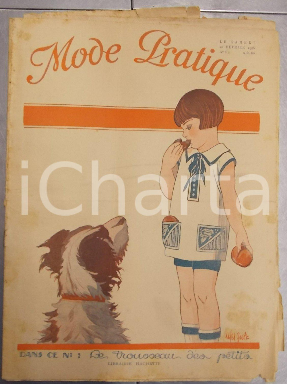 Giornale, rivista storica Février 1926 PARIS MODE PRATIQUE Journal femme maison n°8 Trousseau des petits 1