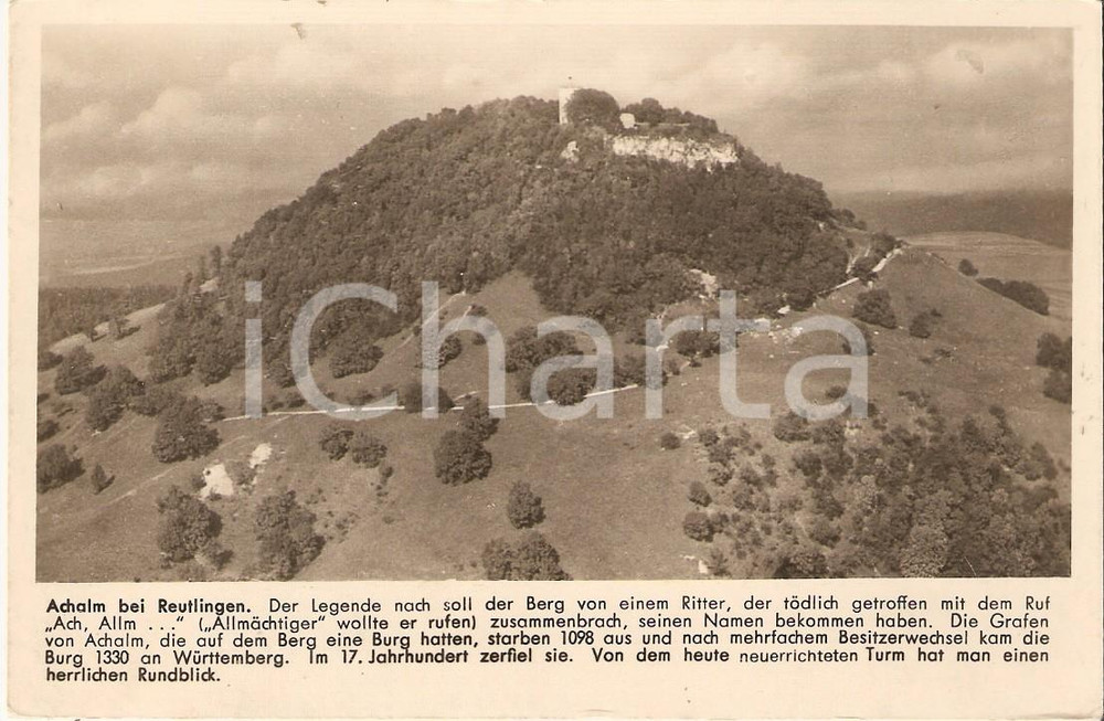 1960 ca ACHALM BEI REUTLINGEN (GERMANIA) Panorama *Cartolina FP NV