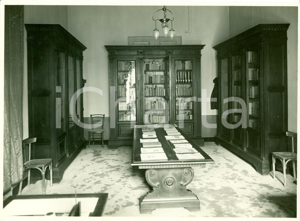 Fotografia d epoca originale 1937 CASERTA Biblioteca Ufficiali ACCADEMIA AERONAUTICA Fotografia 1