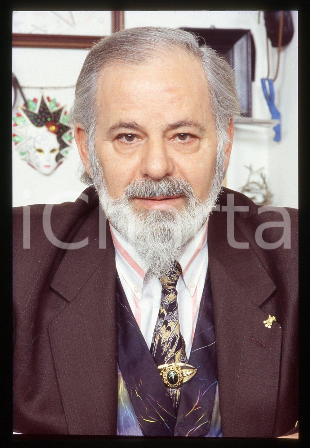 35mm vintage slide* 1990 ca ITALIA Mimmo MIGNOZZI Ritratto del mago (1)