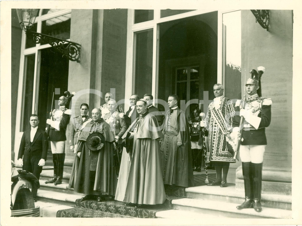 Fotografia d epoca originale 1929 CITTA  DEL VATICANO Cardinal Pietro GASPARRI al QUIRINALE Fotografia 1