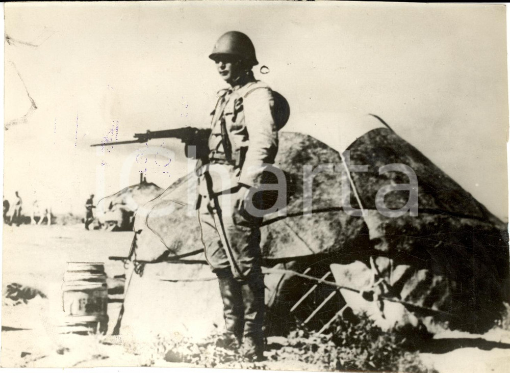Fotografia d epoca originale 1939 MONGOLIA Posto di guardia al confine con MANCIURIA 1