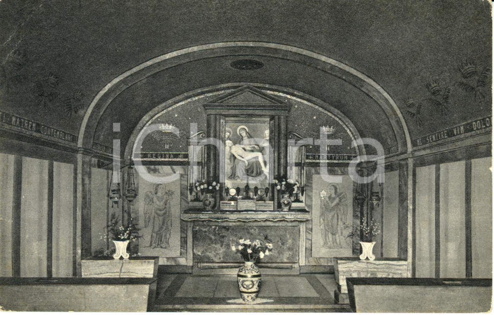 Cartolina originale da collezione 1920 ca RHO MI Collegio Oblati Missionari La CAPPELLA del MIRACOLO FP NV 1